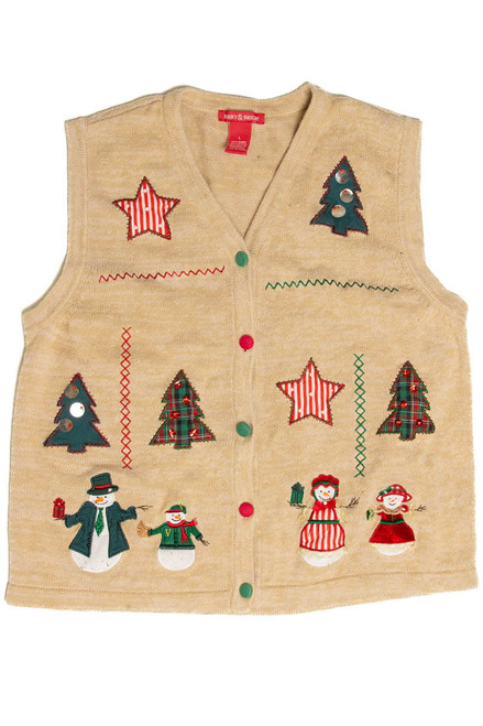 Tan Ugly Christmas Vest 60280