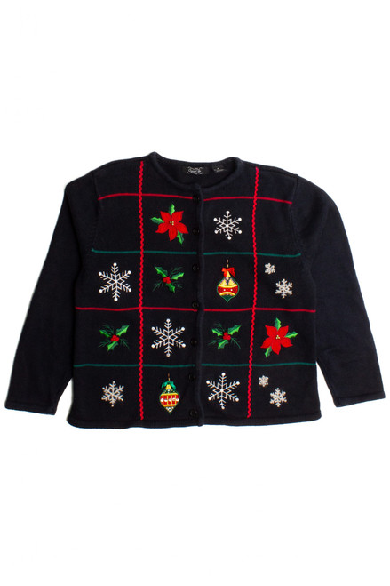 Black Ugly Christmas Cardigan 60079