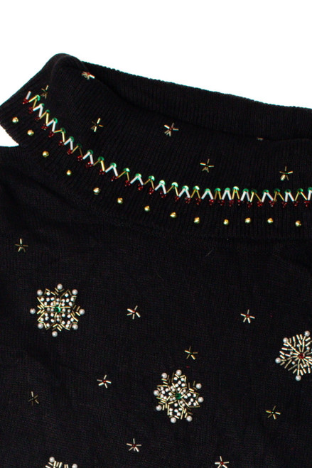 Beaded Snowflakes Ugly Christmas Pullover 59319