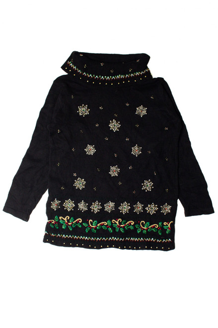 Beaded Snowflakes Ugly Christmas Pullover 59319