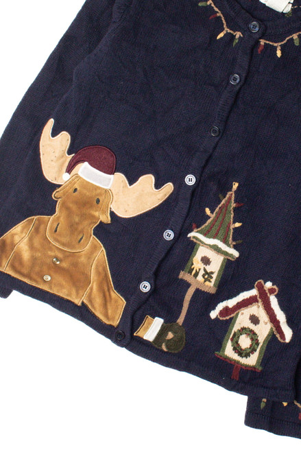 Moose Santa for Birds? Ugly Christmas Cardigan 59414