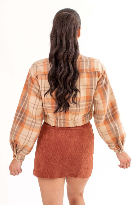 Amber Cropped Flannel Shacket