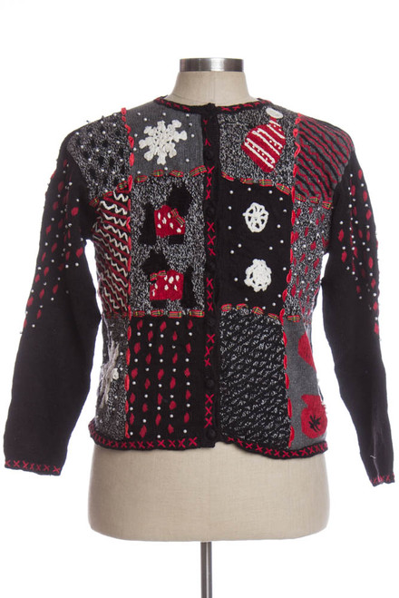 Black Ugly Christmas Cardigan 35100