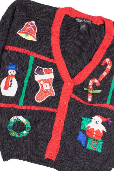 Black Ugly Christmas Cardigan 61187