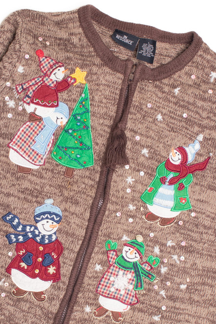 Brown Ugly Christmas Cardigan 61188