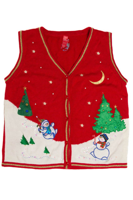 Snowmen Fun Ugly Christmas Sweater Vest 62052