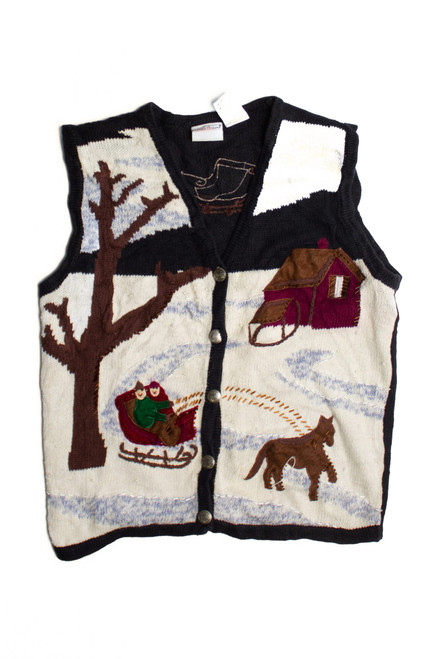 White Ugly Christmas Vest 60515