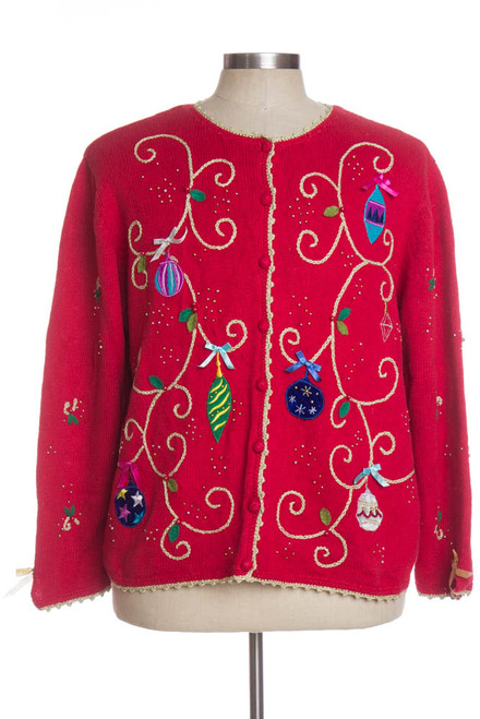 Red Ugly Christmas Cardigan 34675