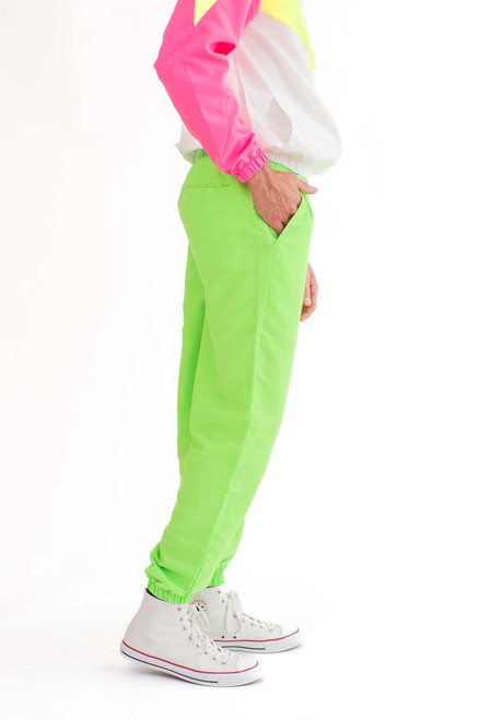 Neon Yellow Nylon Joggers