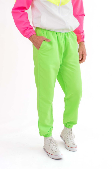 Neon Green Nylon Joggers