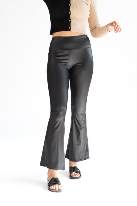 Jovienne High Waist Bell Bottom Leggings - BACK IN STOCK