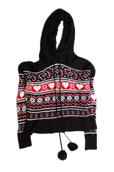 Black Ugly Christmas Hooded Sweater 60593