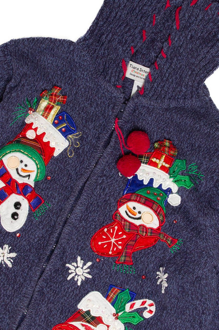 Snowmen Stockings Ugly Christmas Sweater 62030