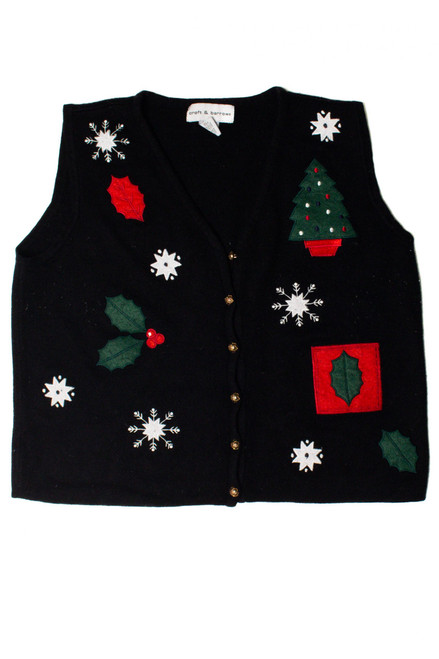 Black Ugly Christmas Vest 59357