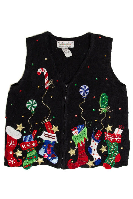 Black Stockings Ugly Christmas Sweater Vest 62020