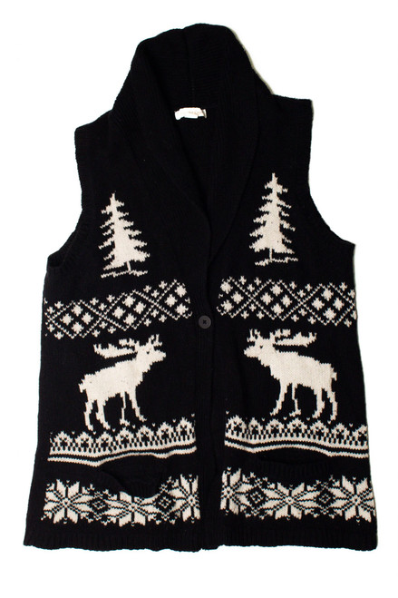 Black Reindeer Ugly Christmas Vest 59364