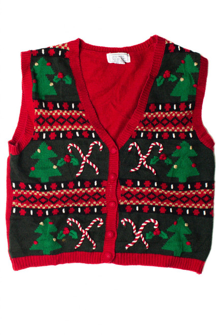 Trees and Candy Canes Ugly Christmas Vest 59445