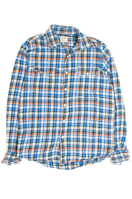 Bright Blue Old Navy Flannel Shirt