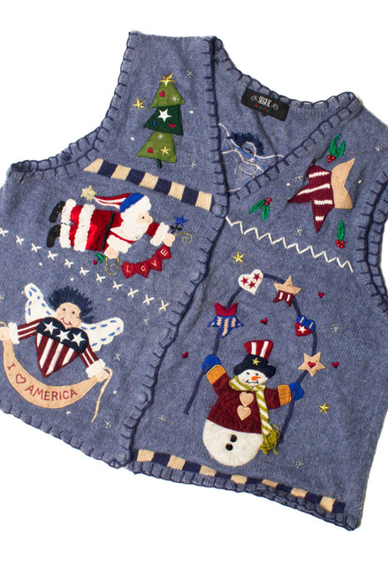 Blue Ugly Christmas Vest 59483