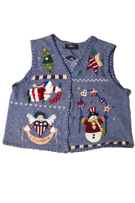 Blue Ugly Christmas Vest 59483