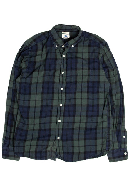 Dark Green & Blue Old Navy Flannel Shirt