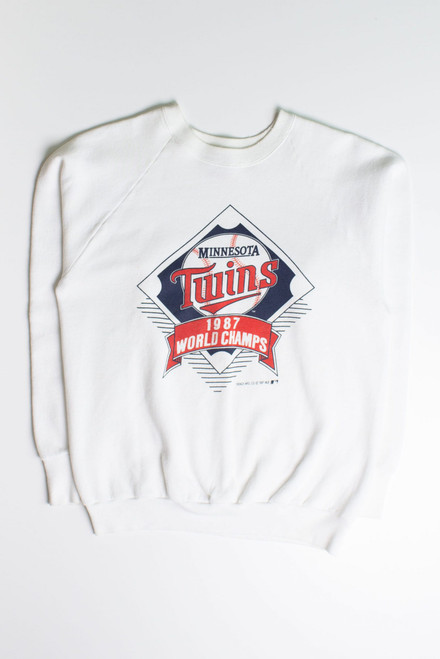 Vintage White Minnesota Twins World Champs Sweatshirt (1987)