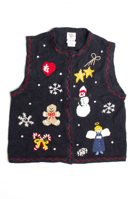Black Ugly Christmas Vest 60787