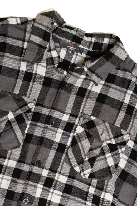 Black & White Mountain Ridge Flannel Shirt
