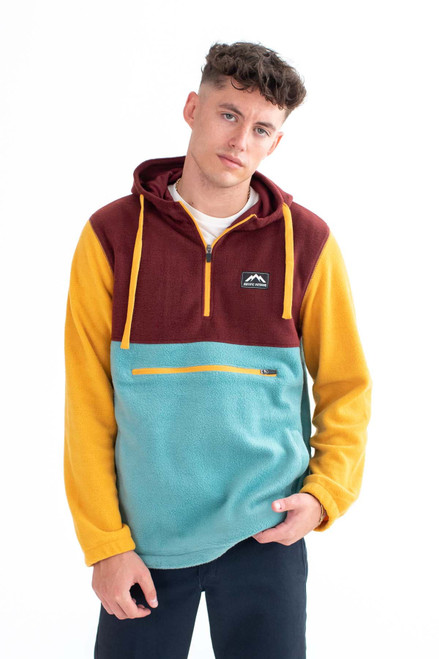 Andorra Color Block Polar Fleece Hoodie