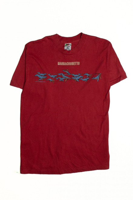 Vintage Massachusetts Whale Graphic T-Shirt (1990s)