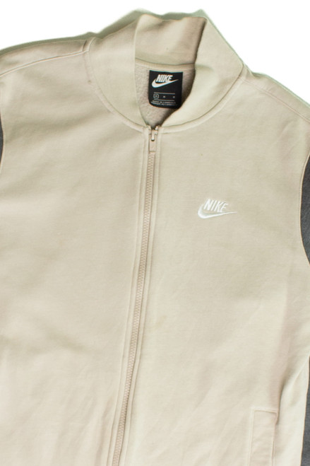 Beige Nike Zip Sweatshirt Jacket (2000s)