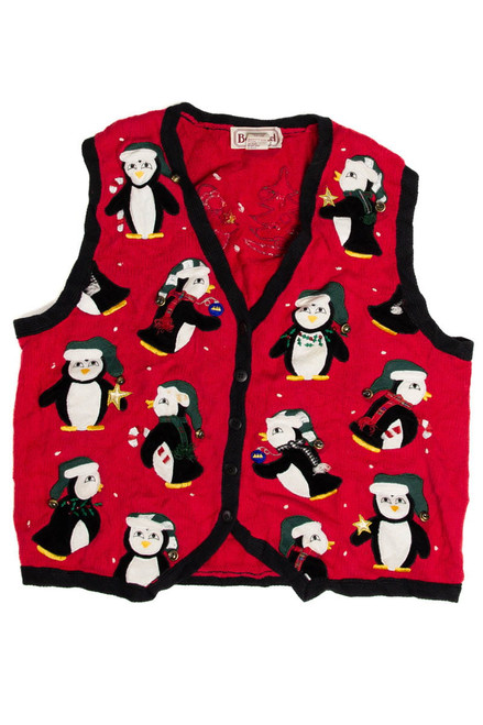 Penguins Ugly Christmas Sweater Vest 62107