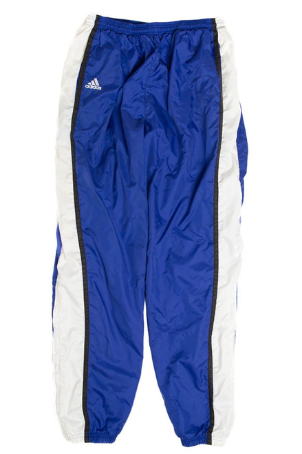 Blue & White Adidas Nylon Joggers Track Pants