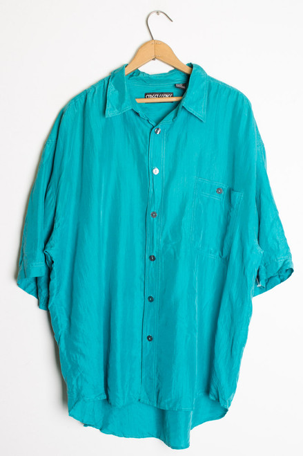 Teal Silk Shirt