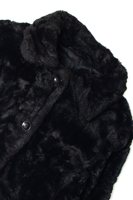 Black Faux Fur Coat 9