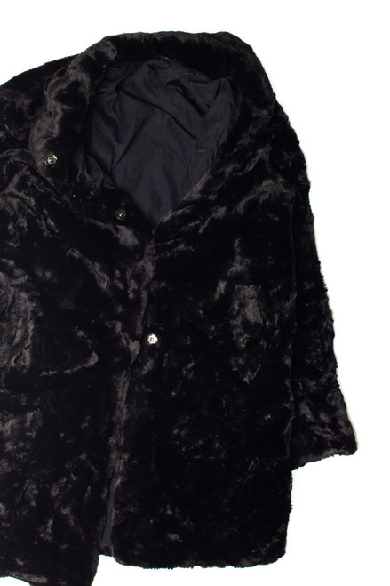 Black Faux Fur Coat 6