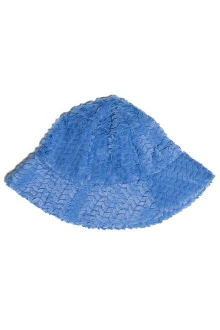 Light Blue Faux Fur Bucket Hat