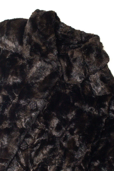 Dark Brown Faux Fur Coat 1