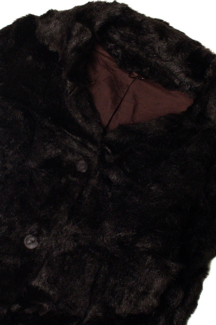 Dark Brown Faux Fur Coat 4