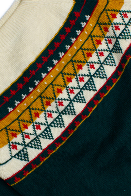 Vintage Green & Yelllow Fair Isle Sweater (1980s)