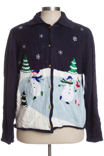 Blue Ugly Christmas Cardigan 35210