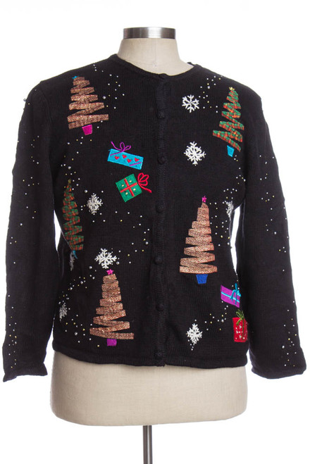 Black Ugly Christmas Cardigan 35415