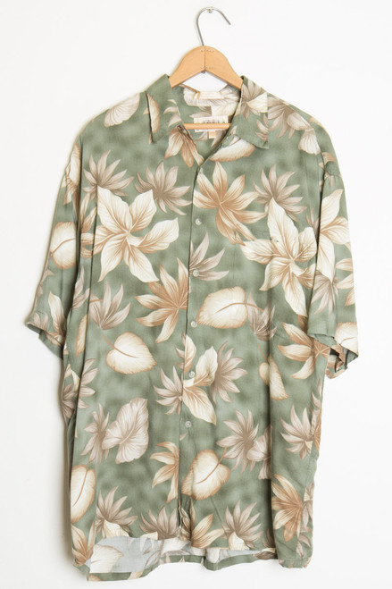 Green Palm Leaf Vintage Hawaiian Shirt