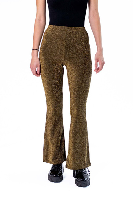 Gold Sparkle Bell Bottoms