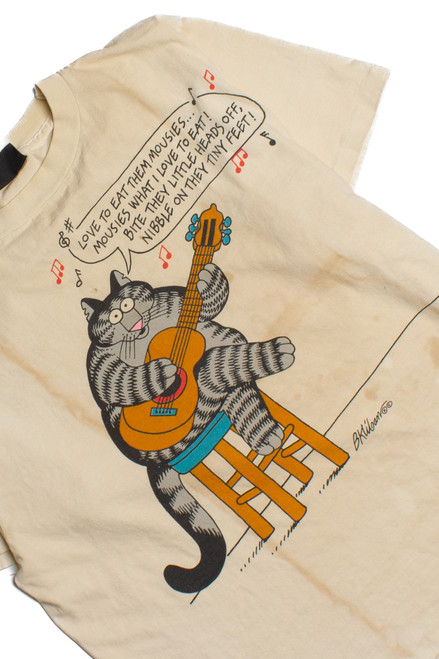 Vintage Cat Singin' T-Shirt (1990s)