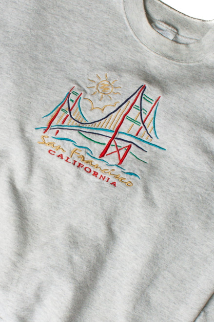 San Francisco California Bridge Embroidery Sweatshirt