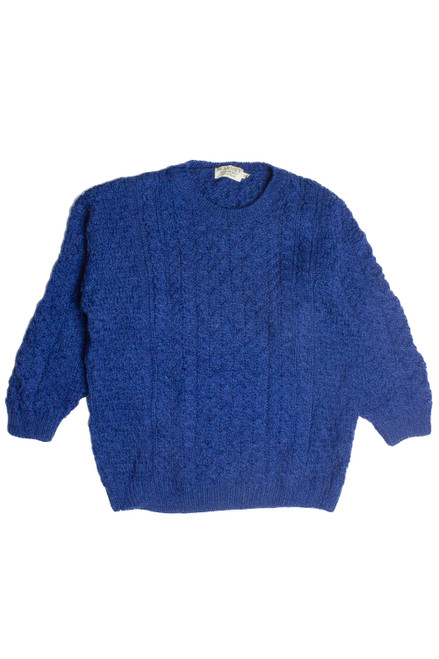 Vintage Blarney Blue Fisherman Sweater (1980s) 1059