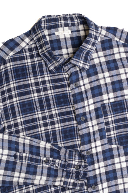 Blue Split Pattern Flannel Shirt 5051