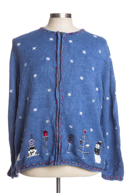 Blue Ugly Christmas Cardigan 34850