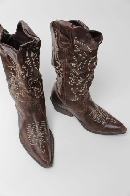 L.e.i. Dark Brown Cowboy Boots (Sz. 7.5 M) 1285